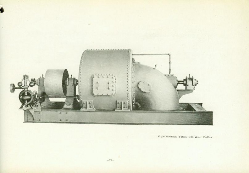 A Trump Company Turbine with a  Woodward Governor standard size 2 water wheel governor